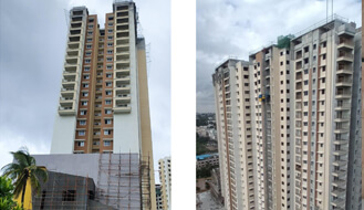 Brigade Komarla Heights Tower B : Above terrace Finishing works and External painting works are in progress as on June '24